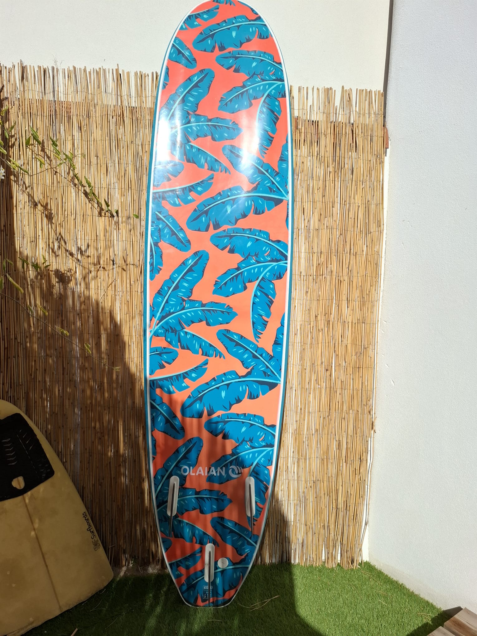 Planche de surf Olaian à motif tropical
